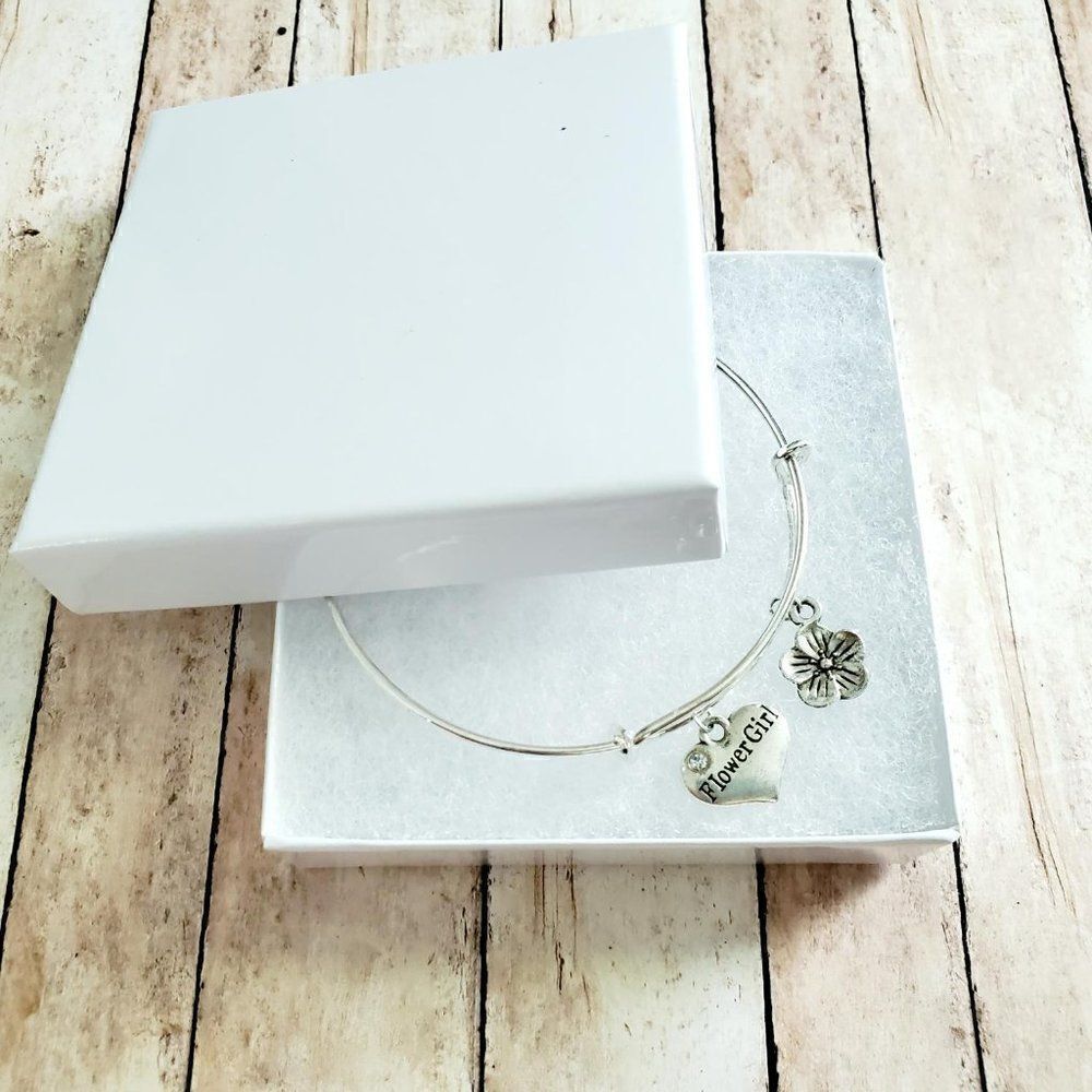 Be My Flower Girl Bracelet, Wedding Party Jewelry - Picture 2 of 10